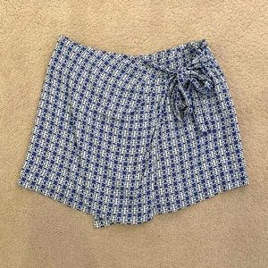 Tularosa Blue Printed Tie Skirt